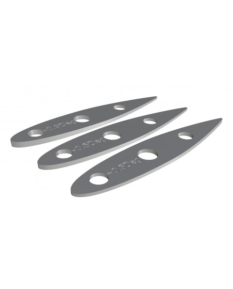 Set of 3 spacers for hydrofoil back wing